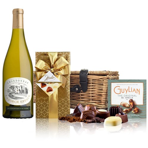 La Forge Estate Chardonnay 75cl White Wine And Chocolates Hamper